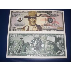 Банкнота ONE MILLION DOLLAR UNCIRCULATED U.S BANKNOTE OF JOHN WAYNE