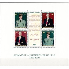 Известные личности Габон 1972, Генерал Шарль Де Голь блок Mi: 24