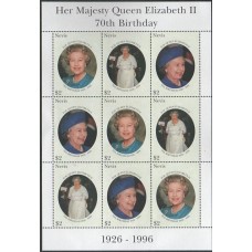 Королева Англии Невис 1996, Королева Елизавета, малый лист