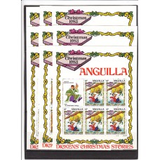 Дисней Ангилья 1983, Рождественские истории Чарльза Дикенса, полная серия в малых листах