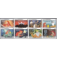 Дисней Доминика 1991, Русалочка серия 8 марок