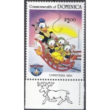 Дисней Доминика 1984, 50-летие Дональда Рождество, марка Mi: 897