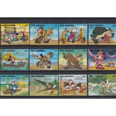 Дисней Гамбия 1995, Индейцы и Ковбои, серия 12 марок