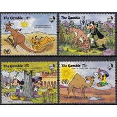 Дисней Гамбия 1991, Год литературы Животный мир, серия 4 марки