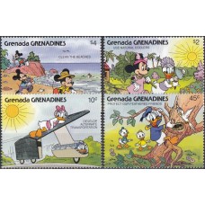 Дисней Гренада Гренадины 1991, Герои Диснея и охрана Экологической среды, серия 4 марки