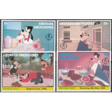 Дисней Гренада Гренадины 1992, 60 лет Гуфи, серия 4 марки