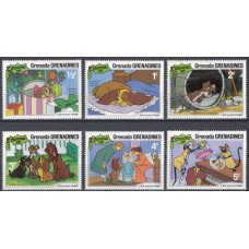 Дисней Гренада Гренадины 1981, Рождество Леди и Бродяга, серия 6 марок