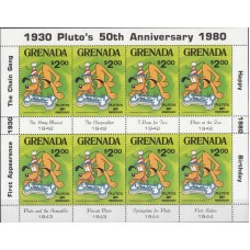 Дисней Гренада 1981, 50-летие Плуто малый лист