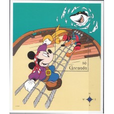 Дисней Гренада 1995, Микки Маус - пират Акула, блок Mi: 406