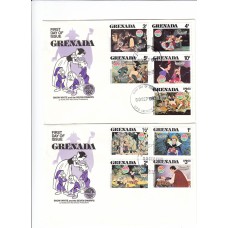 Дисней КПД Гренада 1980 Белоснежка серия 9 марок