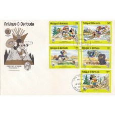 Дисней КПД Антигуа и Барбуда 1985 Марк Твен серия 5 марок