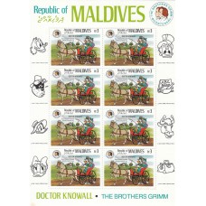 Дисней Мальдивы 1985, Братья Гримм, малый лист марки Mi: 1159