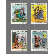 Дисней Румыния 1985, Марк Твен серия 4 марки (гашеная)