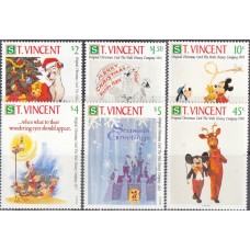 Дисней Сент-Винсент 1991, Рождественские письма, серия 6 марок
