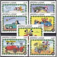 Дисней Сьерра Леоне 1989, Рождество Автомобили, серия 7 марок