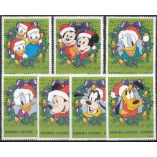 Дисней Сьерра Леоне 1997, Мелодии Рождества, серия 7 марок