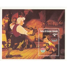 Дисней Тёркс и Кайкос 1980, Пиноккио блок Mi: 25