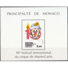 Цирк Монако 1994, Фестиваль цирка в Монако Клоун, блок Mi: 27 с зубцами
