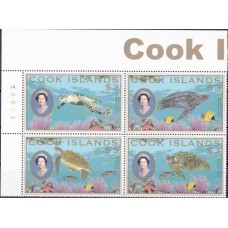Фауна Кука острова 2007, Черепахи серия 4 марки сцепка