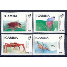 Фауна Гамбия 1984, Фауна моря серия 4 марки