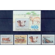 Фауна Намибия 1990, Домашние животные Корова, полная серия(редкая)