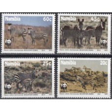 Фауна Намибия 1991, Зебра WWF серия 4 марки