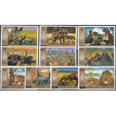 Фауна Руанда 1972, Дикие животные Африки, серия 10 марок