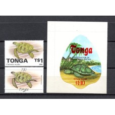 Фауна Тонга, Черепахи, набор 3 марки