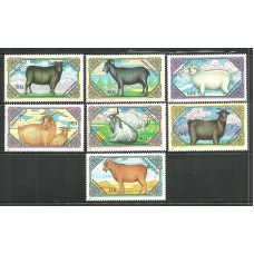 Фауна Монголия 1988, Домашние животные Козы, серия 7 марок