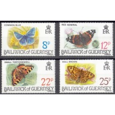 Фауна Гернси 1991, Бабочки серия 4 марки