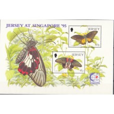 Фауна Джерси 1995, Бабочки Филвыставка Singapore-95, блок