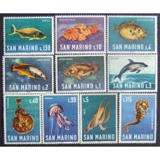 Фауна Сан Марино 1966, Морская фауна серия 10 марок