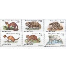 Фауна Румыния 1997, Дикие пушные животные, серия 6 марок