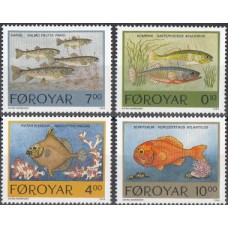 Фауна Фарерские острова 1984, Рыбы серия 4 марки 