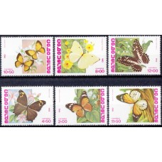 Фауна Кабо Верде 1982, Бабочки насекомые, полная серия 6 марок