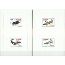 Фауна Сенегал 1997, Насекомые серия 4 люкс-блока картон (очень редкие)