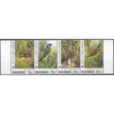 Фауна Багамские острова 1995, Птицы серия-сцепка 4 марки