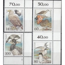Фауна ФРГ 1991, Птицы орлы утки, серия 4 марки