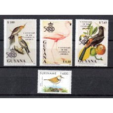 Фауна Гайяна 1991, Птицы серия 3 марки(и бонус)
