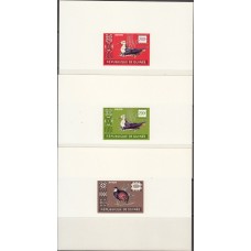 Фауна Гвинея 1964, Птицы Утки, серия 11 люкс-блоков без зубцов(редкий)