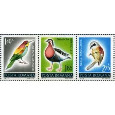 Фауна Румыния 1973, Редки певчие птицы, серия 3 марки