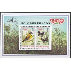 Фауна Соломоновы острова 1997, Птицы Насекомые Бабочки, блок Mi: 50