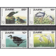 Фауна Заир 1985, Птицы утки цапли, полная серия 4 марки