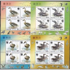 Фауна КНДР 2004, Птицы Гуси, полная серия в малых листах