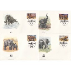 WWF Слоны Уганда 1983 КПД полный комплект