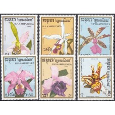 Флора Камбоджа 1988, Цветы Орхидеи серия 6 марок