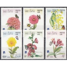 Флора Лаос 1988, Цветы Фил-выставка FINLAND-88, серия 6 марок