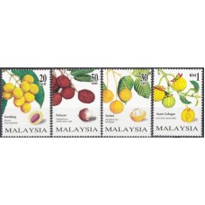 Флора Малайзия, Растения Плоды Фрукты, серия 4 марки
