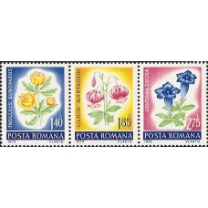 Флора Румыния 1973, Охраняемые цветы серия 3 марки