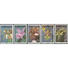 Флора Суринам 1976, Цветы Орхидеи серия 5 марок